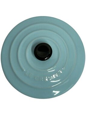 Le Creuset Mini Round Cocotte Replacement Lid in Baby Blue and Black